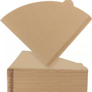Small size wood color coffee filter paper