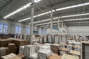 Modern warehouse and inventory storage for coffee filter paper products